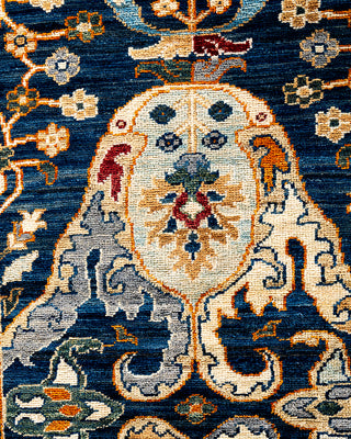 Traditional Serapi Wool Hand Knotted Blue Area Rug 2' 8" x 9' 6"