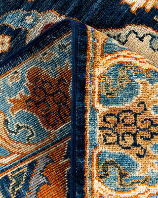 Traditional Serapi Wool Hand Knotted Blue Area Rug 2' 8" x 9' 6"