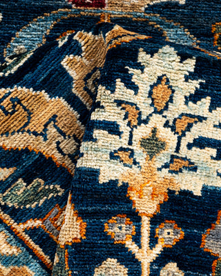 Traditional Serapi Wool Hand Knotted Blue Area Rug 2' 8" x 9' 6"