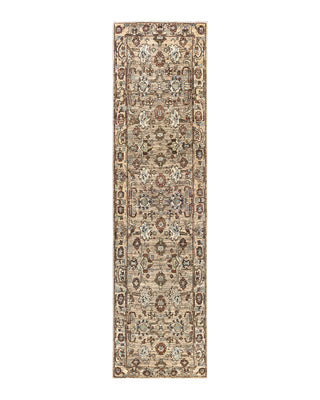 Traditional Serapi Wool Hand Knotted Brown Area Rug 2' 7" x 9' 11"