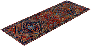 Traditional Serapi Wool Hand Knotted Red Area Rug 2' 10" x 7' 9"