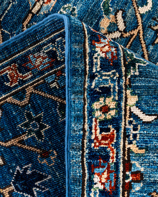 Traditional Serapi Wool Hand Knotted Light Blue Area Rug 2' 9" x 7' 11"