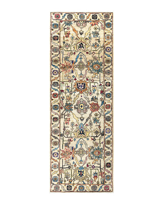 Traditional Serapi Wool Hand Knotted Ivory Area Rug 2' 10" x 7' 11"