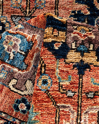 Traditional Serapi Wool Hand Knotted Orange Area Rug 2' 7" x 8' 0"