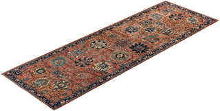 Traditional Serapi Wool Hand Knotted Orange Area Rug 2' 7" x 8' 0"