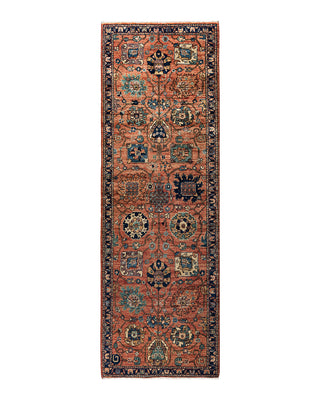Traditional Serapi Wool Hand Knotted Orange Area Rug 2' 7" x 8' 0"