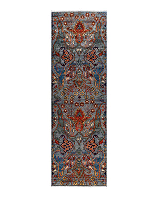 Traditional Serapi Wool Hand Knotted Gray Area Rug 2' 8" x 8' 4"