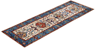 Traditional Serapi Wool Hand Knotted Ivory Area Rug 2' 10" x 8' 2"