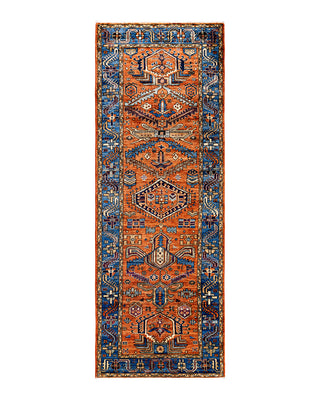 Traditional Serapi Wool Hand Knotted Orange Area Rug 2' 11" x 8' 0"