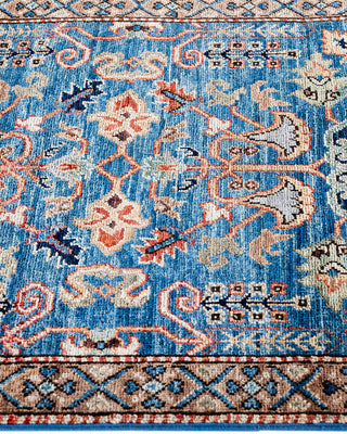 Traditional Serapi Wool Hand Knotted Light Blue Area Rug 2' 5" x 8' 6"