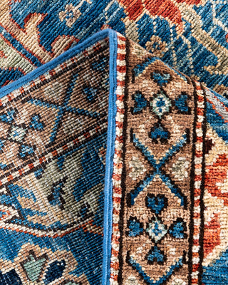 Traditional Serapi Wool Hand Knotted Light Blue Area Rug 2' 5" x 8' 6"