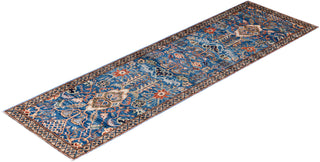 Traditional Serapi Wool Hand Knotted Light Blue Area Rug 2' 5" x 8' 6"