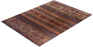 Bohemian Tribal Wool Hand Knotted Red Area Rug 8' 11" x 12' 2"