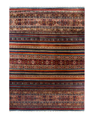 Bohemian Tribal Wool Hand Knotted Red Area Rug 8' 11" x 12' 2"