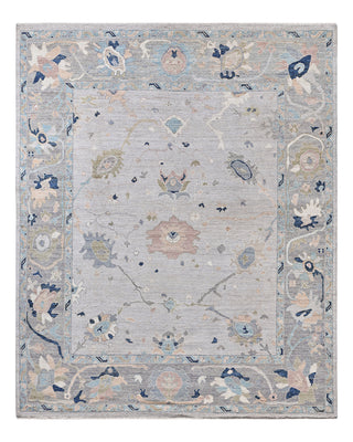 Traditional Oushak Wool Hand Knotted Beige Area Rug 8' 1" x 9' 11"