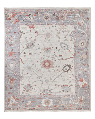 Traditional Oushak Wool Hand Knotted Ivory Area Rug 8' 1" x 9' 6"