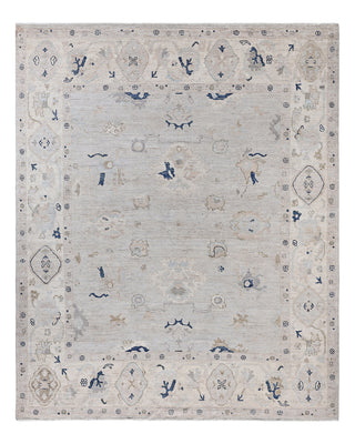 Traditional Oushak Wool Hand Knotted Beige Area Rug 8' 2" x 9' 11"