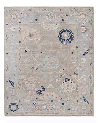 Traditional Oushak Wool Hand Knotted Green Area Rug 8' 2" x 9' 10"