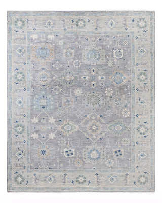 Traditional Oushak Wool Hand Knotted Gray Area Rug 8' 2" x 9' 11"