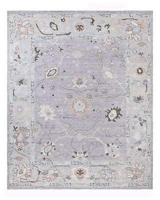 Traditional Oushak Wool Hand Knotted Purple Area Rug 8' 0" x 9' 9"