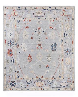 Traditional Oushak Wool Hand Knotted Gray Area Rug 8' 0" x 9' 6"