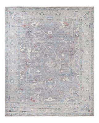 Traditional Oushak Wool Hand Knotted Gray Area Rug 8' 1" x 10' 0"