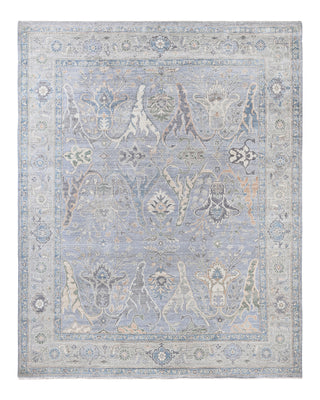 Traditional Oushak Wool Hand Knotted Light Gray Area Rug 8' 0" x 10' 0"
