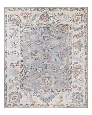 Traditional Oushak Wool Hand Knotted Purple Area Rug 8' 2" x 9' 9"