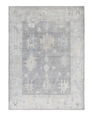 Traditional Oushak Wool Hand Knotted Gray Area Rug 8' 8" x 12' 0"