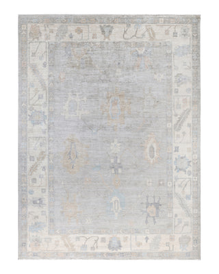 Traditional Oushak Wool Hand Knotted Beige Area Rug 8' 9" x 11' 8"
