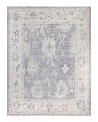Traditional Oushak Wool Hand Knotted Purple Area Rug 9' 0" x 11' 10"