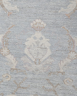 Traditional Oushak Wool Hand Knotted Light Gray Area Rug 8' 1" x 9' 6"