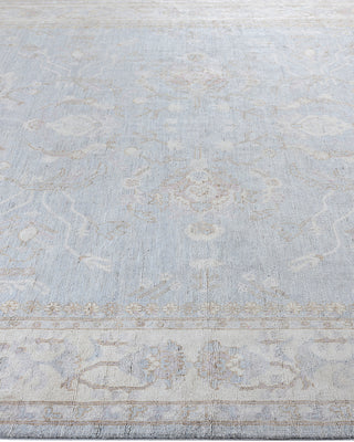 Traditional Oushak Wool Hand Knotted Light Gray Area Rug 8' 1" x 9' 6"
