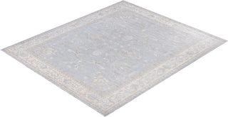 Traditional Oushak Wool Hand Knotted Light Gray Area Rug 8' 1" x 9' 6"
