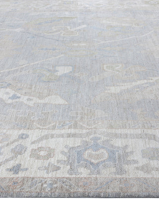 Traditional Oushak Wool Hand Knotted Light Gray Area Rug 8' 3" x 9' 11"