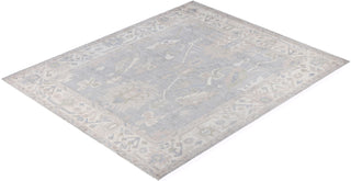 Traditional Oushak Wool Hand Knotted Light Gray Area Rug 8' 3" x 9' 11"
