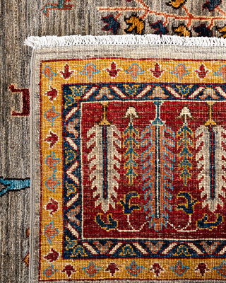 Bohemian Tribal Wool Hand Knotted Brown Area Rug 9' 2" x 12' 3"