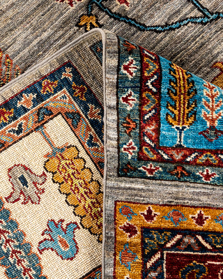 Bohemian Tribal Wool Hand Knotted Brown Area Rug 9' 2" x 12' 3"