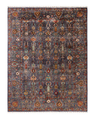 Bohemian Tribal Wool Hand Knotted Gray Area Rug 8' 11" x 11' 4"