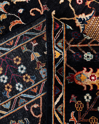 Bohemian Tribal Wool Hand Knotted Black Area Rug 8' 1" x 9' 5"