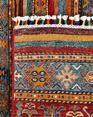 Bohemian Tribal Wool Hand Knotted Red Area Rug 8' 4" x 9' 10"