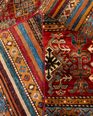 Bohemian Tribal Wool Hand Knotted Red Area Rug 8' 4" x 9' 10"