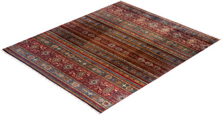 Bohemian Tribal Wool Hand Knotted Red Area Rug 8' 4" x 9' 10"