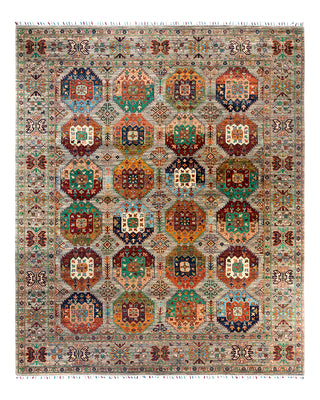 Bohemian Tribal Wool Hand Knotted Fawn Area Rug 8' 3" x 10' 2"
