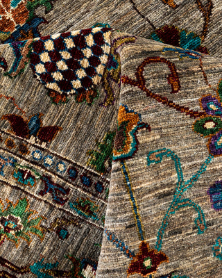 Bohemian Tribal Wool Hand Knotted Gray Area Rug 8' 3" x 10' 0"