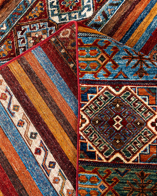 Bohemian Tribal Wool Hand Knotted Red Area Rug 8' 0" x 10' 4"