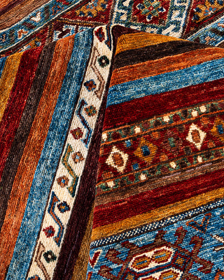 Bohemian Tribal Wool Hand Knotted Red Area Rug 8' 0" x 10' 4"