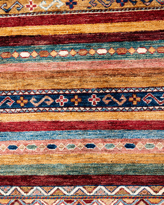 Bohemian Tribal Wool Hand Knotted Red Area Rug 8' 1" x 10' 0"