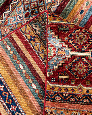 Bohemian Tribal Wool Hand Knotted Red Area Rug 8' 1" x 10' 0"