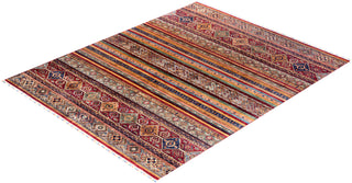 Bohemian Tribal Wool Hand Knotted Red Area Rug 8' 1" x 10' 0"